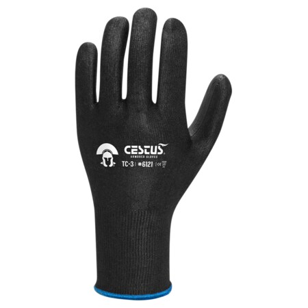 Cestus ANSI A2 Cut Resistant Coated Gloves, Polyurethane, 13G, M, PR 6121-M